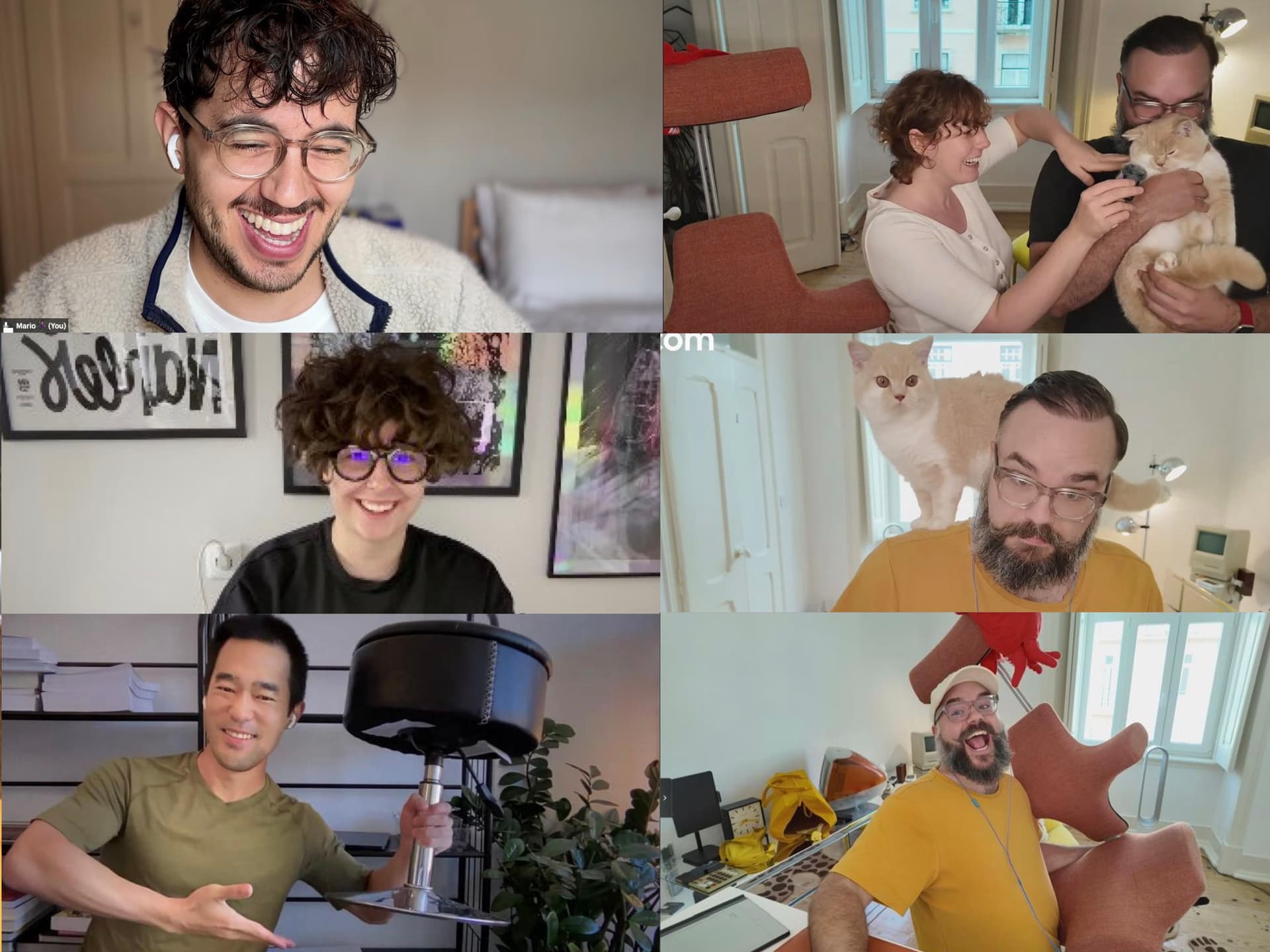 Screenshot collage of user video interviews