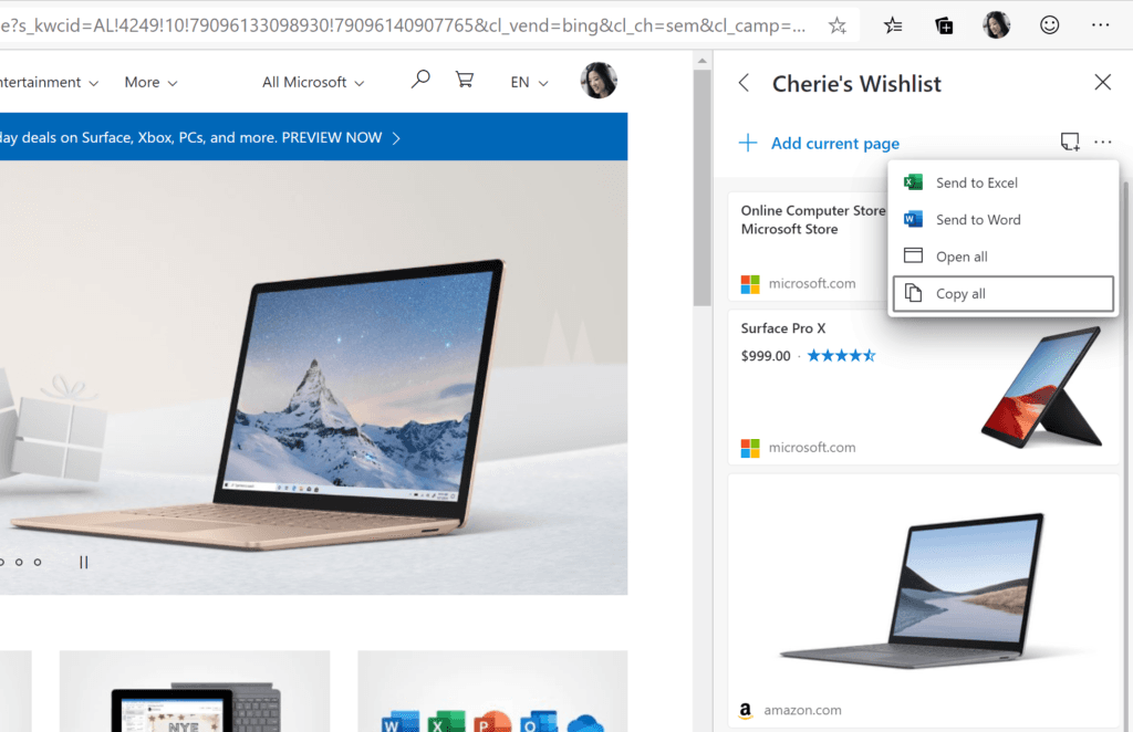 Microsoft Edge’s Collection feature