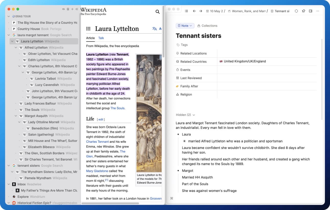 Horse Browser keeping track of Beth’s 12 in 12 research