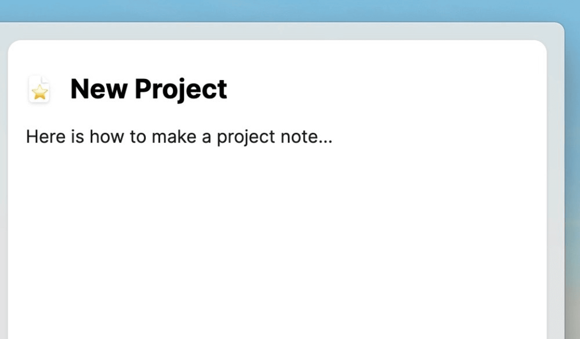 Project feature in Horse Browser