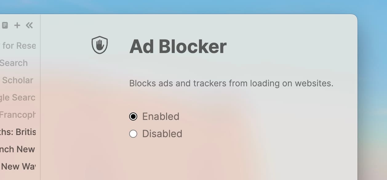 Horse Browser’s Ad Blocker