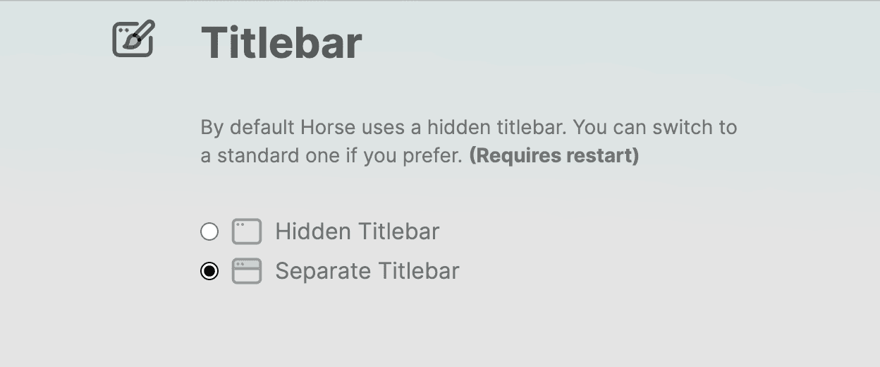 Horse Browser title bar feature