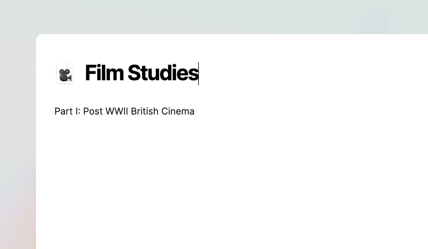 Note page open in Horse Browser with notes written underneath the title