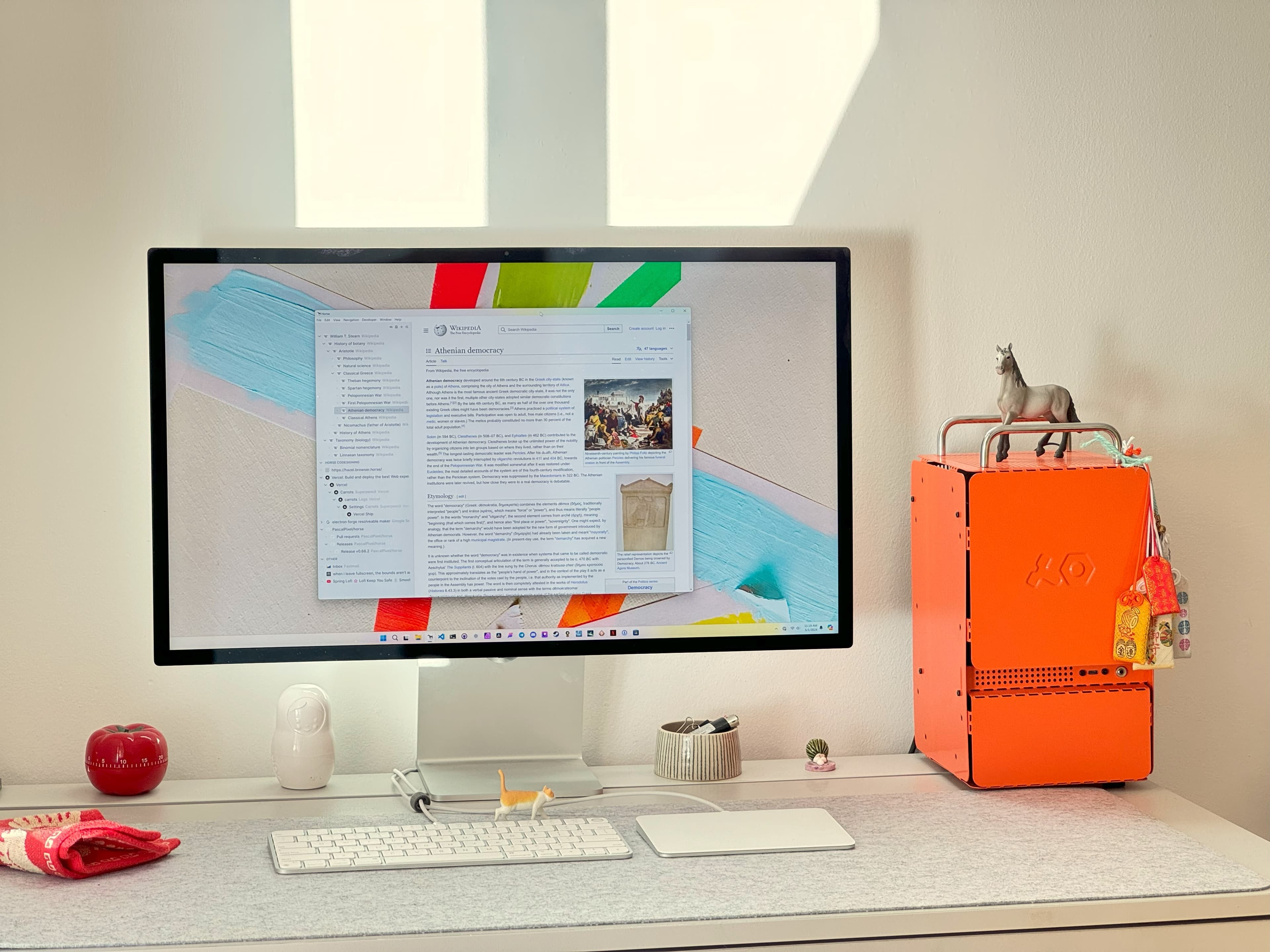 There’s a little cat sneaking around my desk