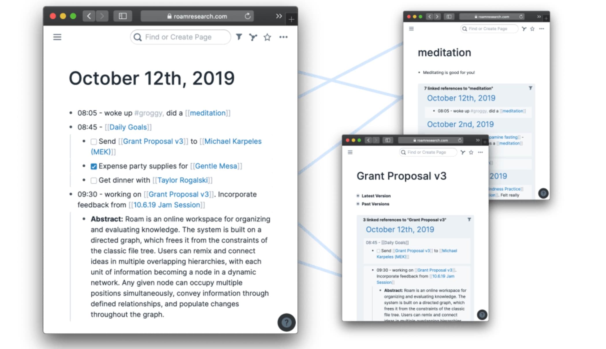 Roam Research screenshot image
