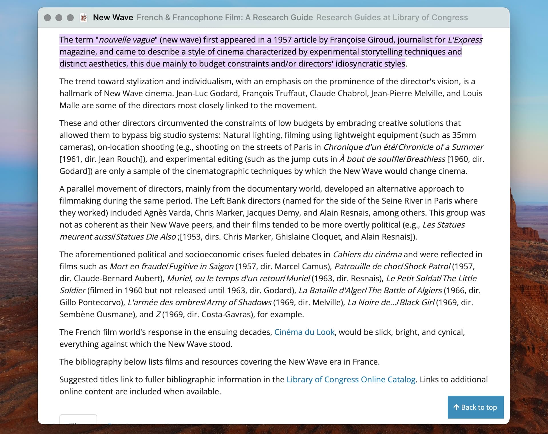 Horse Browser with its Sidebar hidden so a webpage is viewed at maximum width in the browser