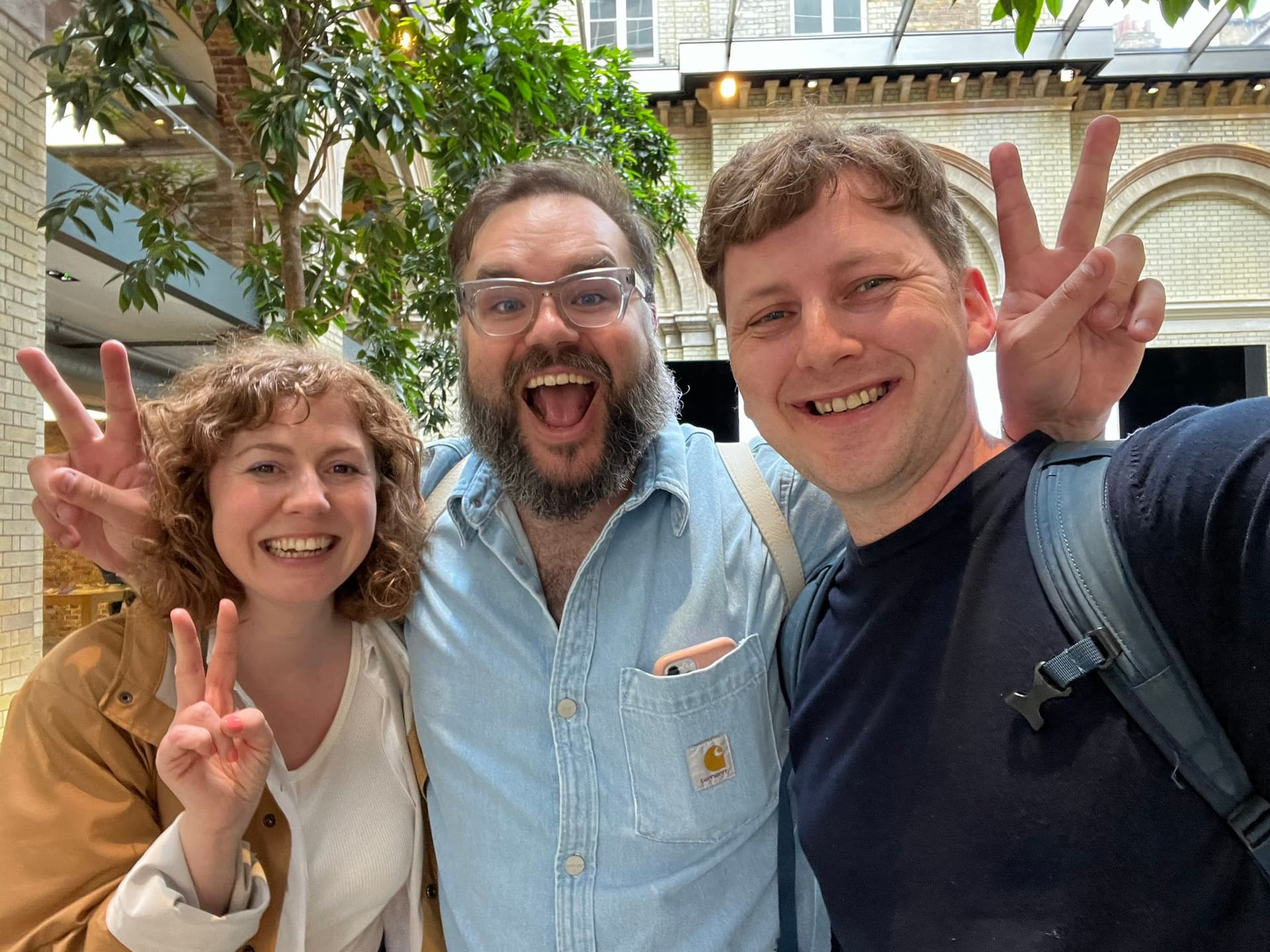 Elly McKeown and Pascal Pixel with Marcin Ignac at the Apple Store