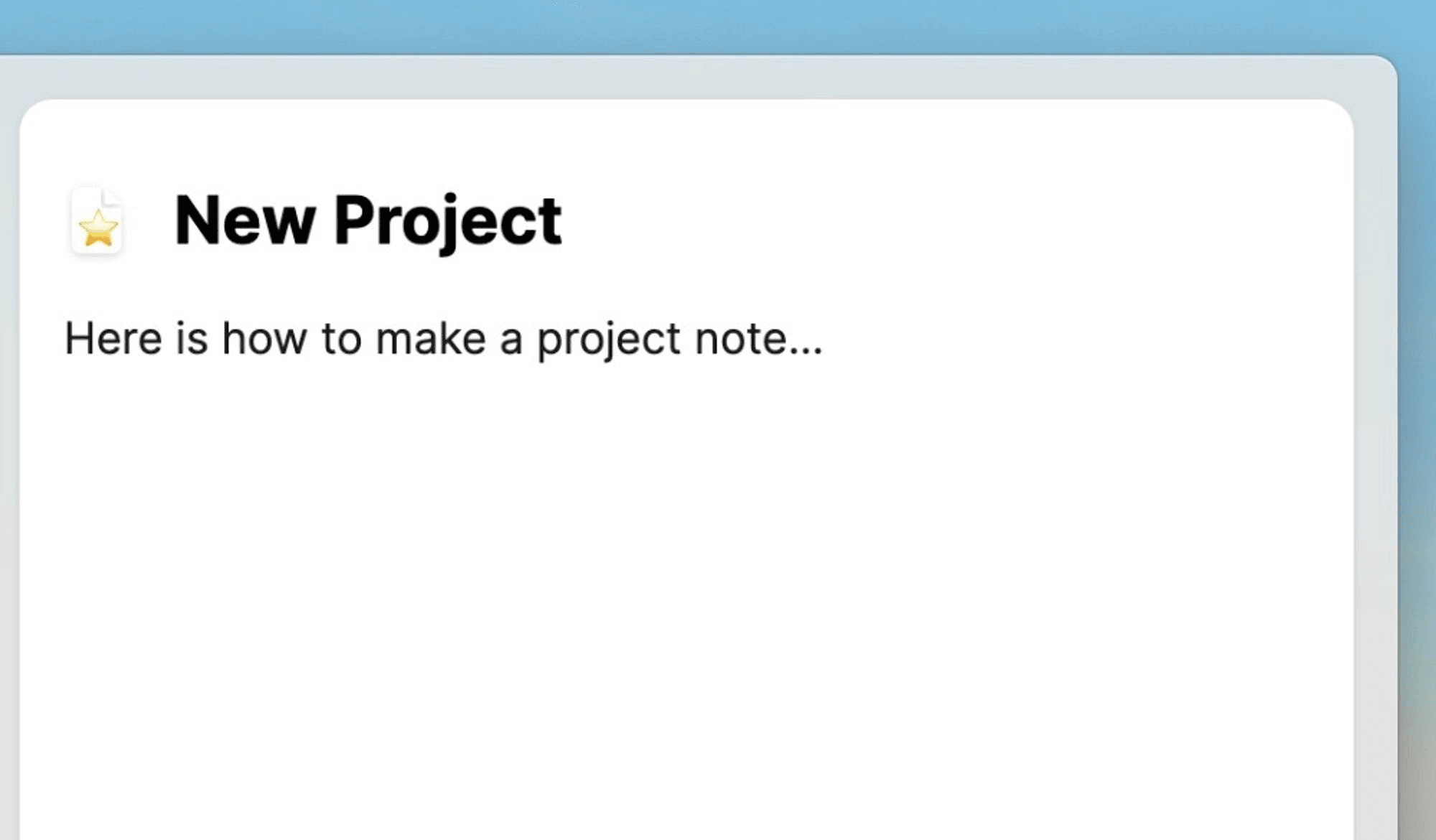 Project feature in Horse Browser